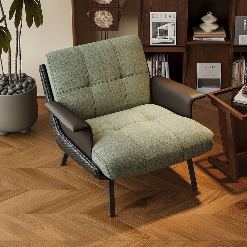 Italian Light Luxury Single Chair Retro Silent Style Designer Casual Sofa Home B & B Hotel Negotiation Chair