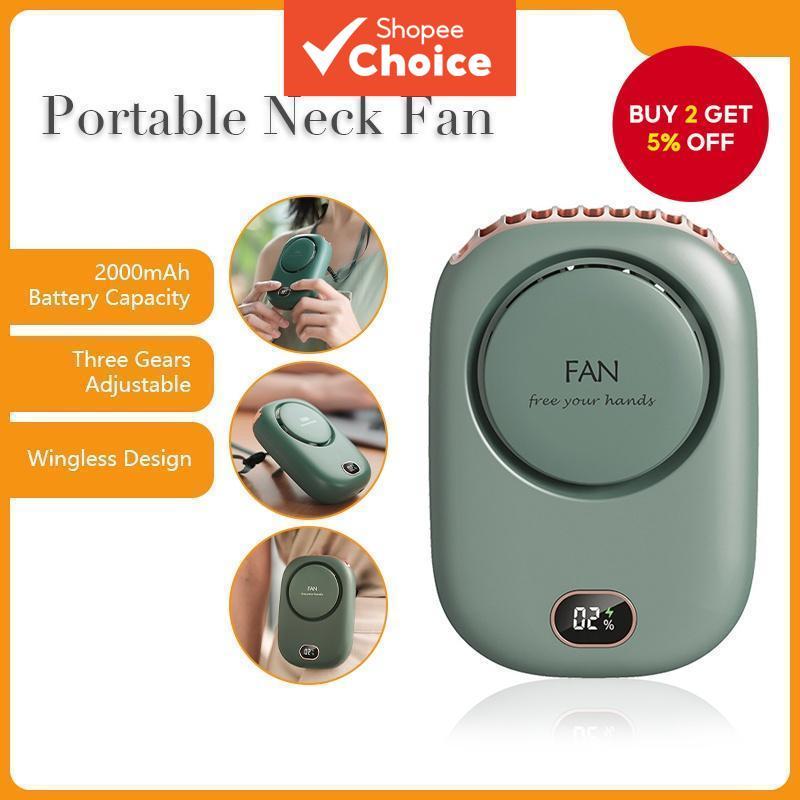  Acai Neck Hanging Fan Mini Rechargeable Personal Fan USB Portable Bladeless Fan  Kipas gantung leher ACAI, kipas mini, kipas boleh dicas semula, kipas peribadi, kipas mudah alih USB, kipas tanpa bilah