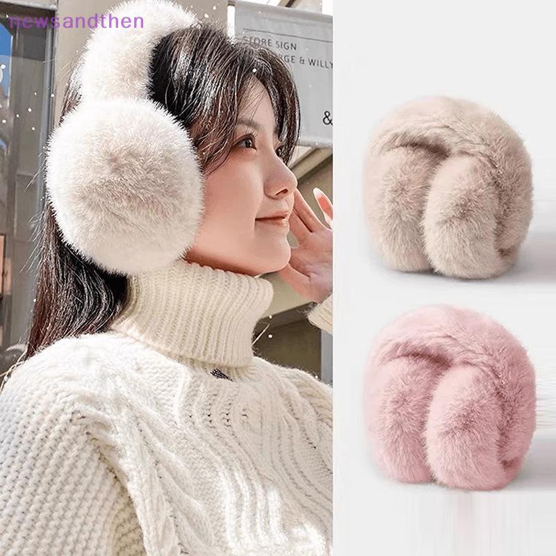 newsandthen Solid Soft Plush Ear Keep Warmer Winter Earmuffs For Women Men Fashion Outdoor Earflap Protection Ear-Muffs Ear Cover Nice