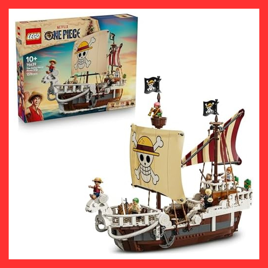 [Direct from Japan]LEGO One Piece Pirate Ship Going Merry Luffy Straw Hat Sanji's Kitchen Nami's Tangerine Field Arrangement Book Toy Birthday Present Block Boys Girls Children ONE PIECE Figure Goods 75639