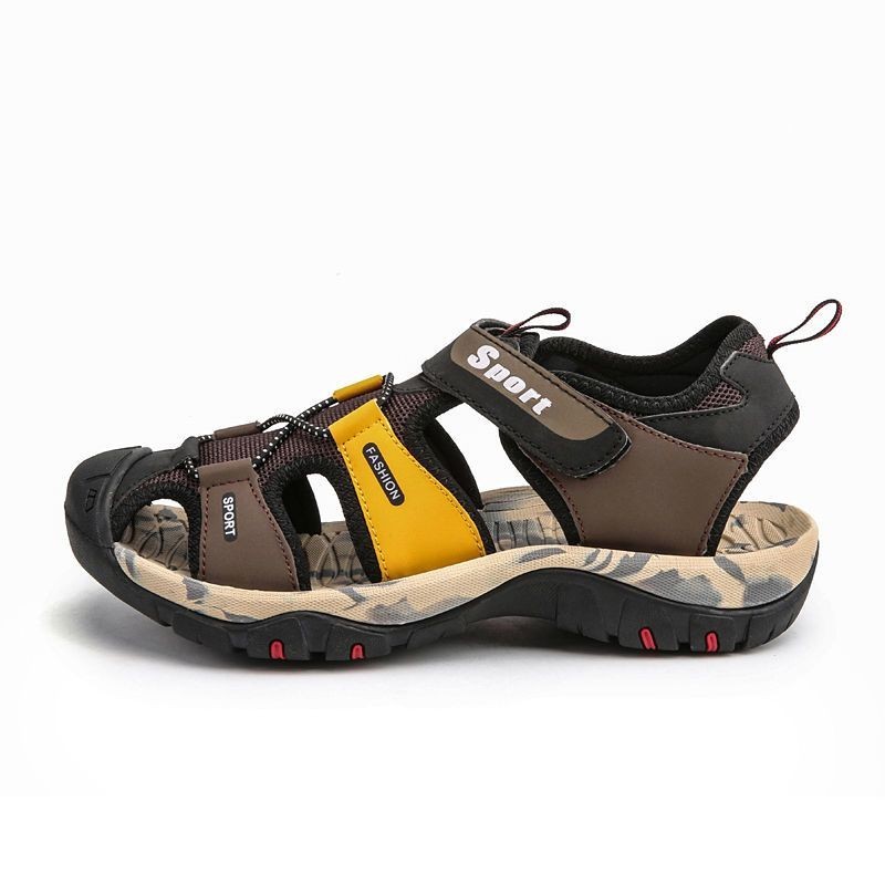 Men Sandals Slippers Student Korean Casual Trendy Fashion Outdoor Beach Shoes Large Size Breathable Sandals
