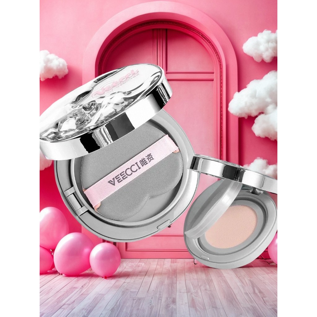 VEEECCI VEECI Essence Lock Makeup Gauze Cushion Concealer Long-Lasting Non-Take-Off Liquid Foundation Oily Skin Cushion BB Cream CC