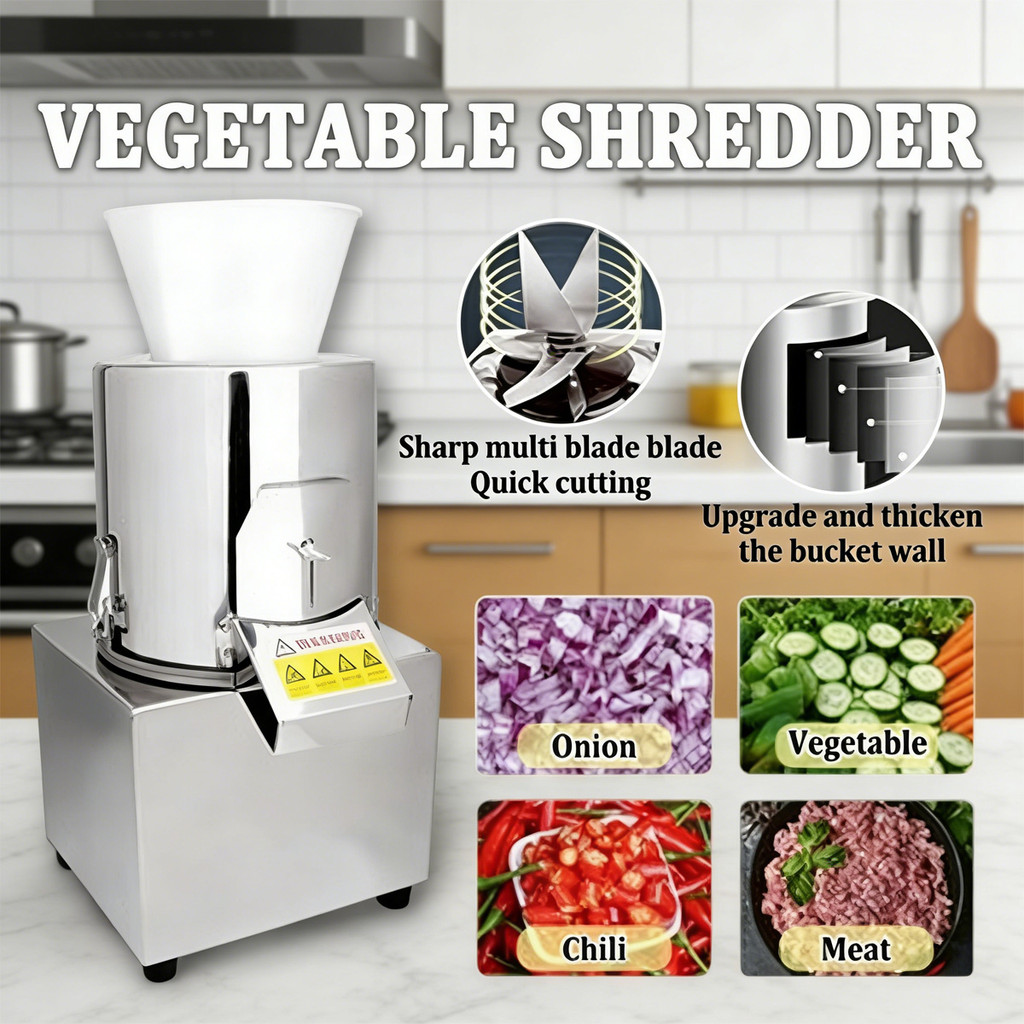 Heavy Duty Chopper 400W Stainless Steel Electric Vegetable Meat Grinder 40-60kg/h  Commercial Mesin Pengisar Cutter