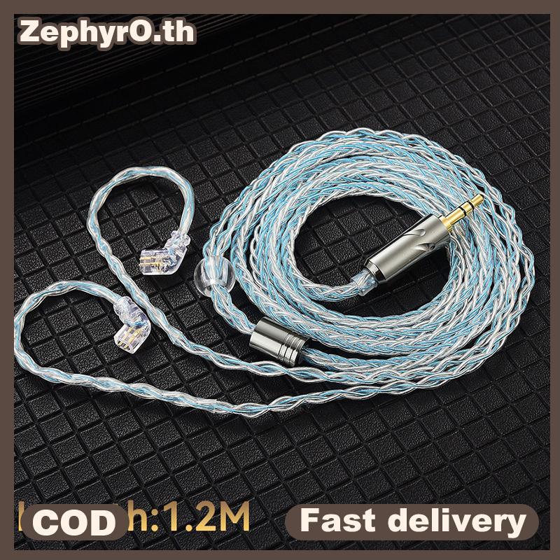 null QKZ T1 Earphone Cable 8 Strand Copper Silver-plated Upgrade Wire 3.5mm Wired Headphone Cord For ZXN ZXT AK6 ZS10 EDX Pro ZSR CCA null