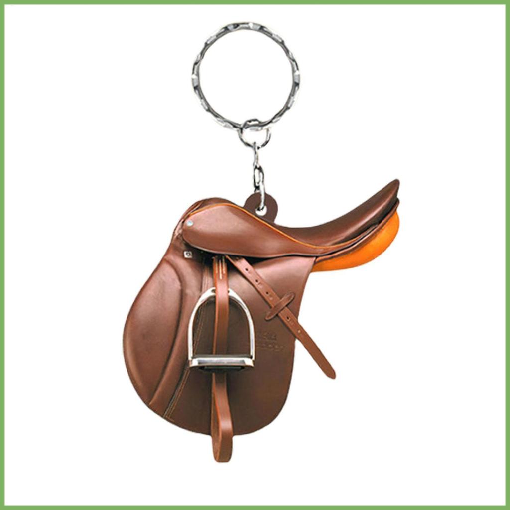 Horse Saddle Keychain Acrylic Saddle Rear View Mirror Pendant Flat Acrylic Horse Lover Saddle Cowboy Cowgirl jinxusw1my
