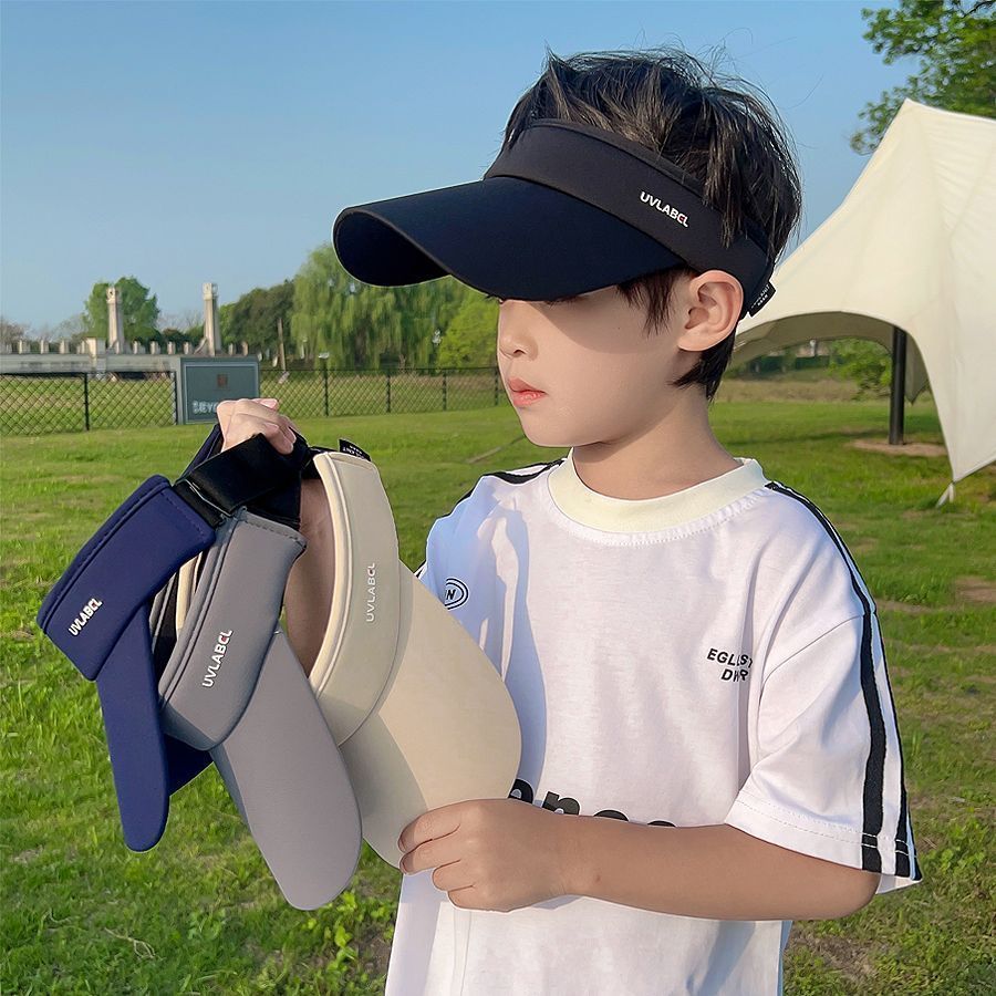 Ice silk children's sunscreen hat for boys and girls summer hollow cap sunshade hat