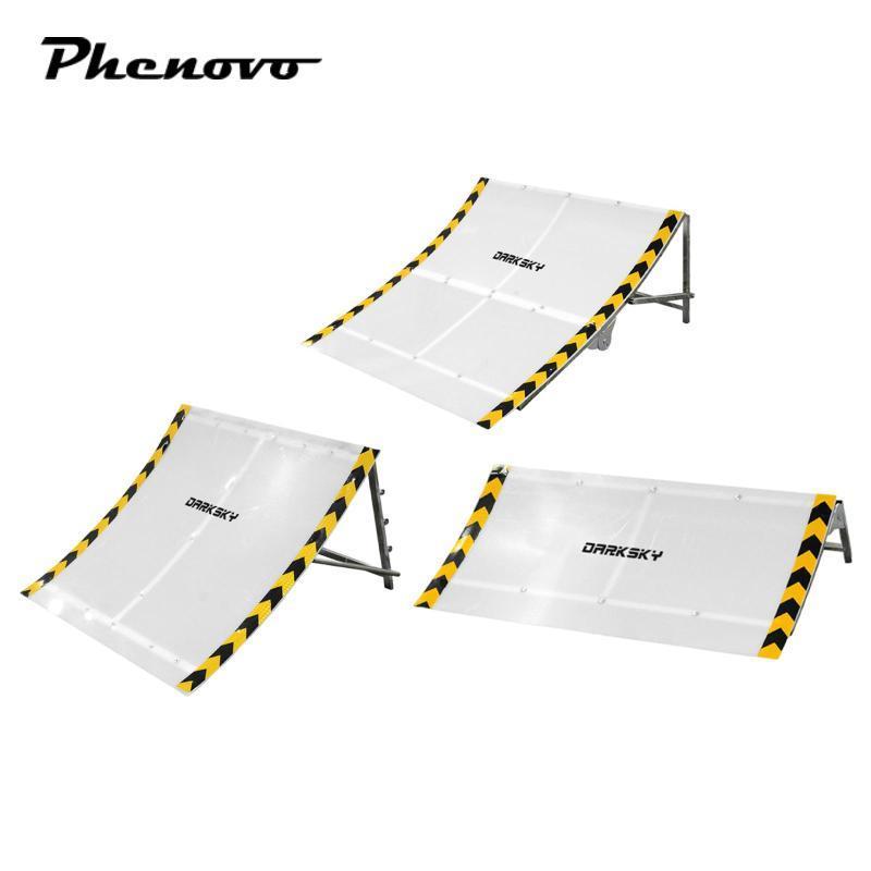 [Phenovo] RC Car Ramp for Jumping Foldable Stunt Platform Adjustable Launch Board with Metal Hinges And Textured Surface Suitable for Indoor Outdoor Park Family