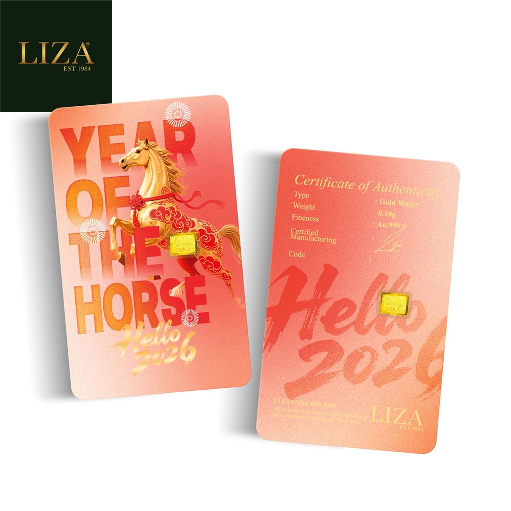 LIZA 0.10g 999.9 Gold Bar (Year of The Horse 2026)