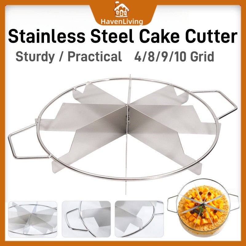Cake Cutter Slicer Stainless Steel Cake Cutter Pizza Cake Slicer Baking Tools 4/8/9/10 Slices