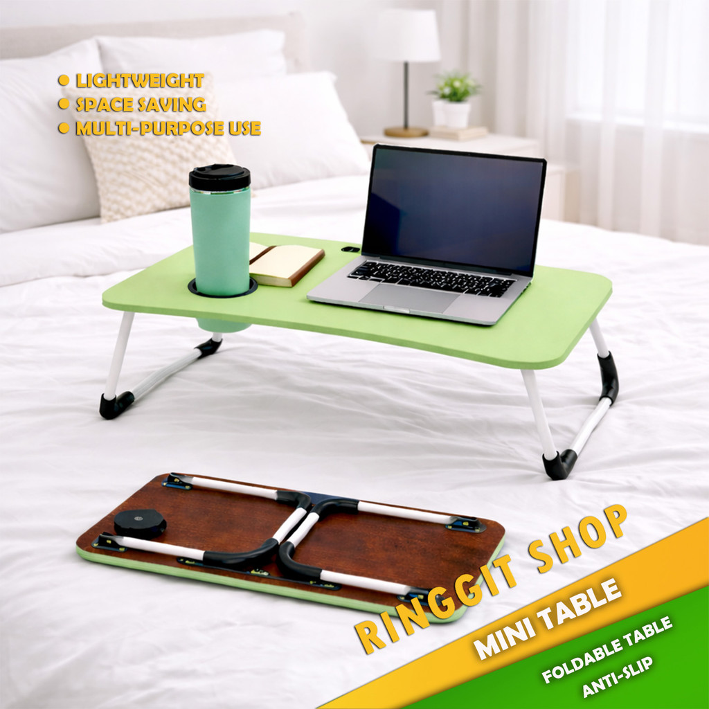 Ringgit Shop Foldable Table Anti-slip Bed Mini Table Laptop Notebook Meja Computer Study Table 折叠电脑桌