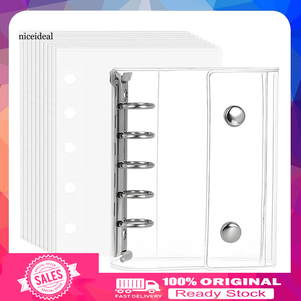[Nice]  M5 Refill Set Loose-leaf Book Set Pvc Binder Cover M5 A6 A7 Size 5-hole Replacement Shell for Photo Cards Stickers Anti-slip Diy Planner Inserts Durable Transparent