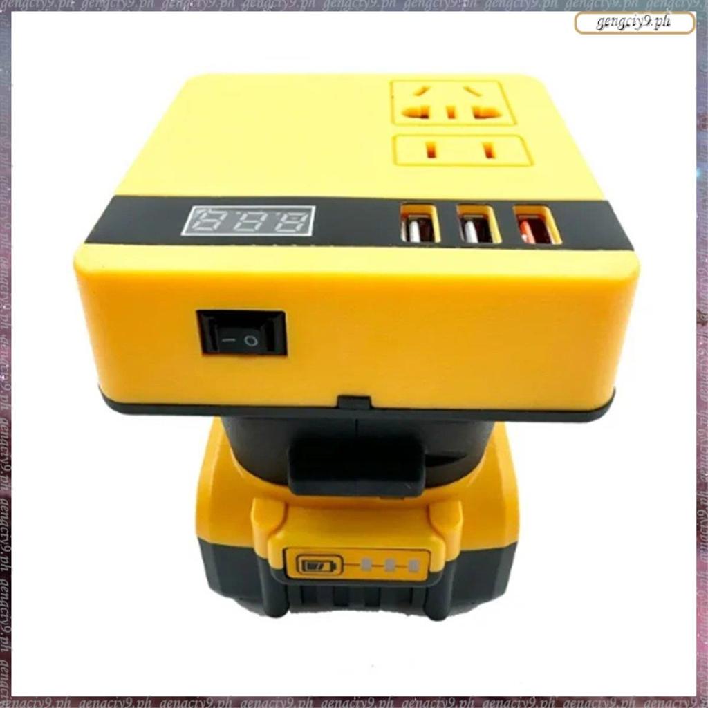 [L E U R] Multifunction Power Inverter DC 18V to 220V Inverter Adapter Power Supply Inverter for  18V 20V Battery