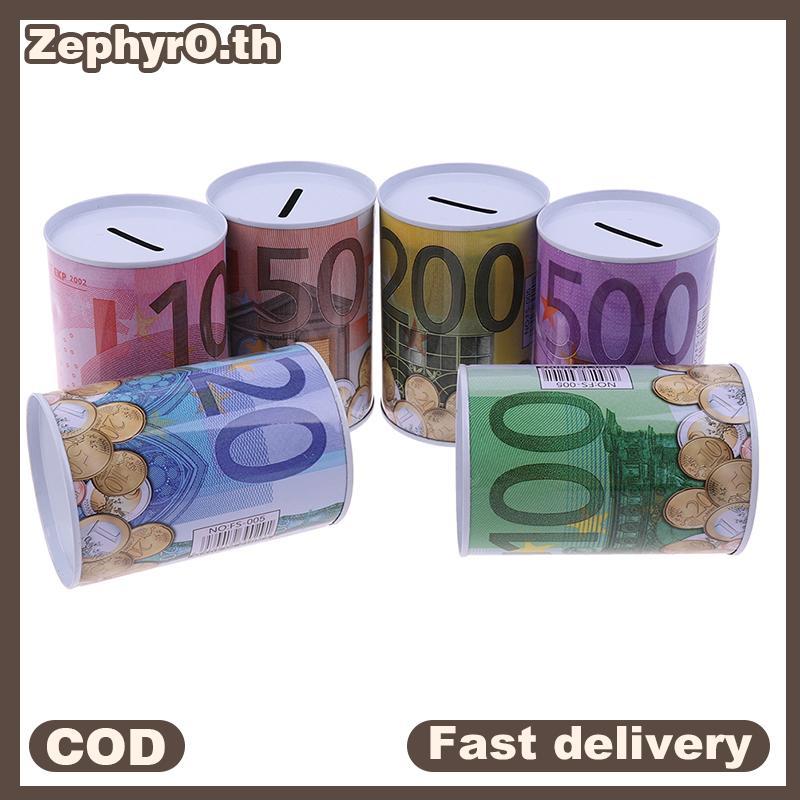 null Euro Dollar Money Box Safe Cylinder Piggy Bank Banks For Coins Deposit Boxes null