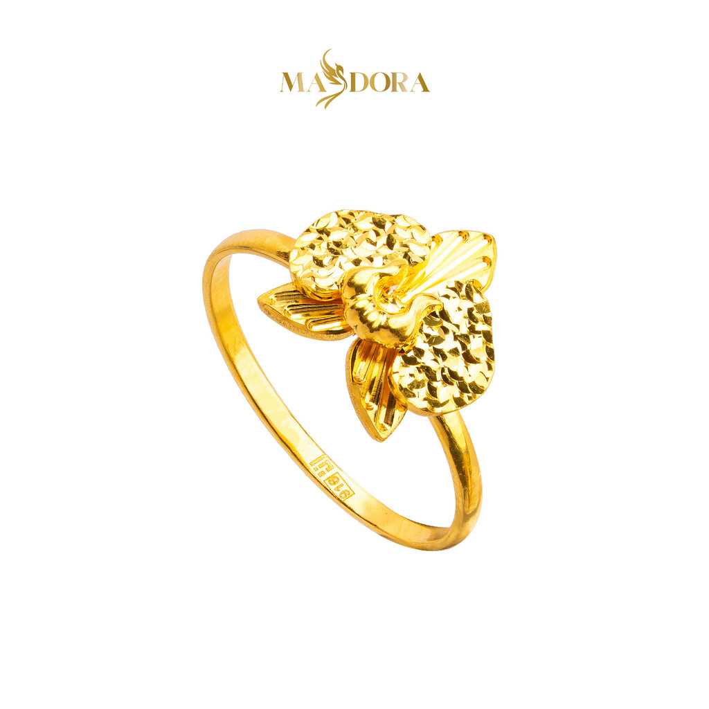 MASDORA 916 Gold Ring Rings Cincin Emas ~ Vast Orchid (S) - Seri Kuntum Collection (EMAS 916/22K)