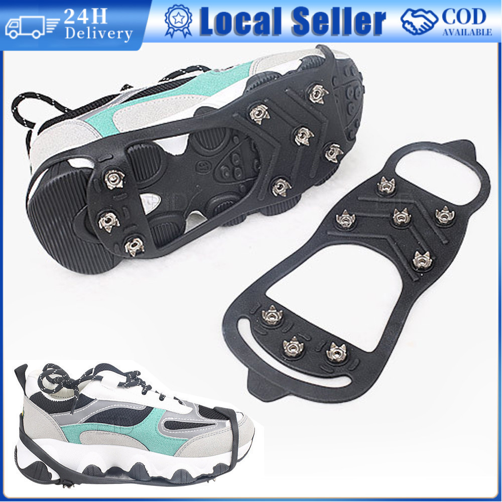 1 Pair 8 Studs Anti-Skid Ice Gripper Spike Hiking Shoes Silicone Spikes Climbing Shoe Studs Anti-slip Shoes Crampons