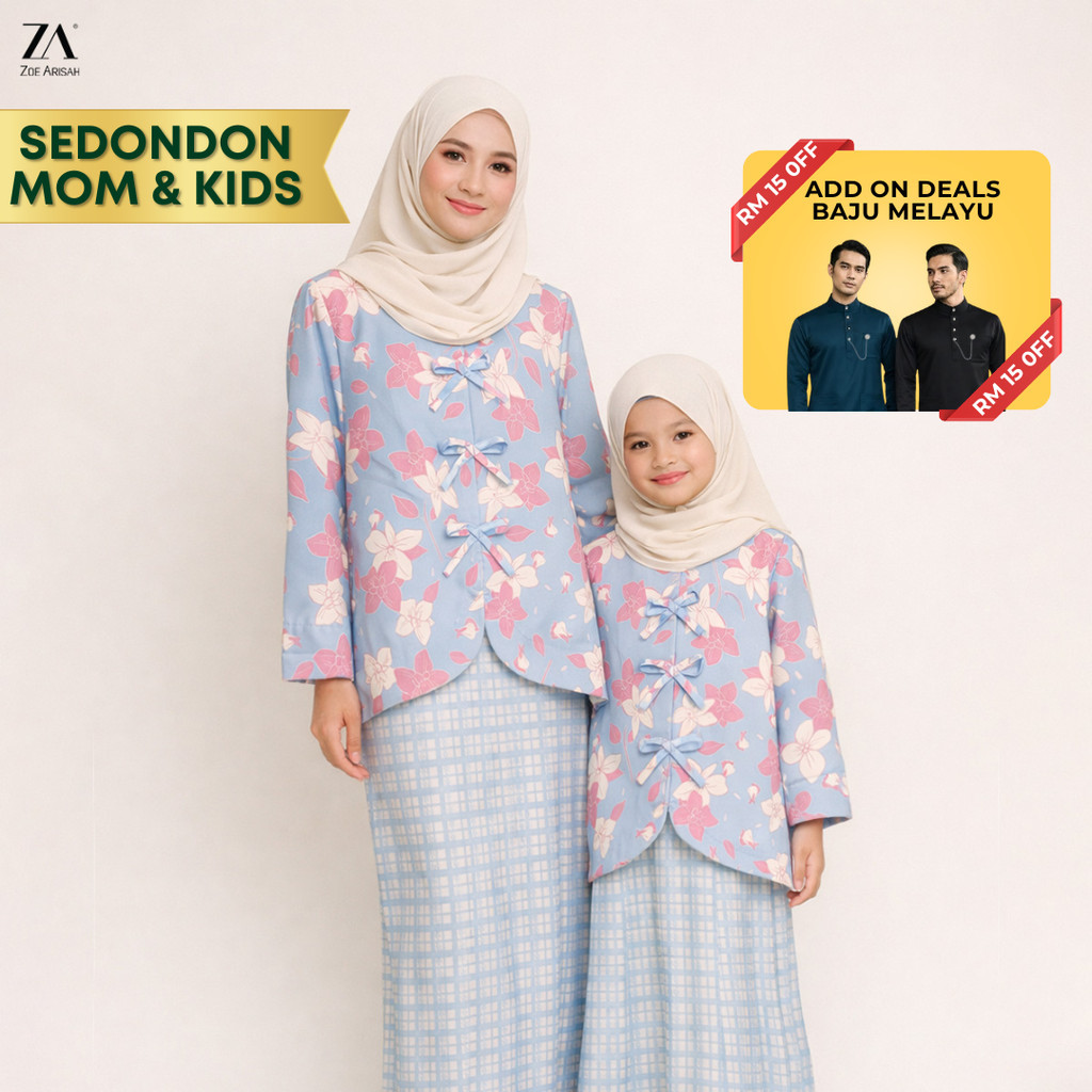 [Last Minute Deal] ZOE ARISAH [SEDONDON MOM & KIDS] Locita Kurung Kedah Printed Baju Raya 2026 Kurung Modern ZOE ARISSA