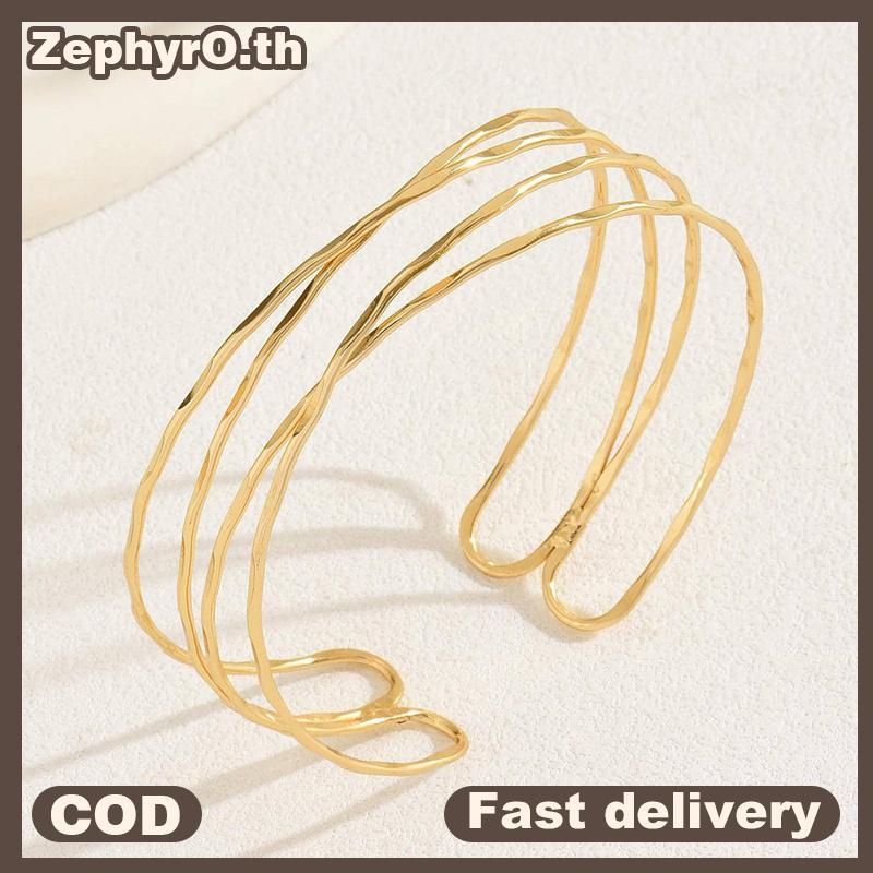null Multilayer Gold Color Cuff Bracelet For Women Punk Style Metal Bracelet Minist Design Ins Daily Wear Party Jewelry null