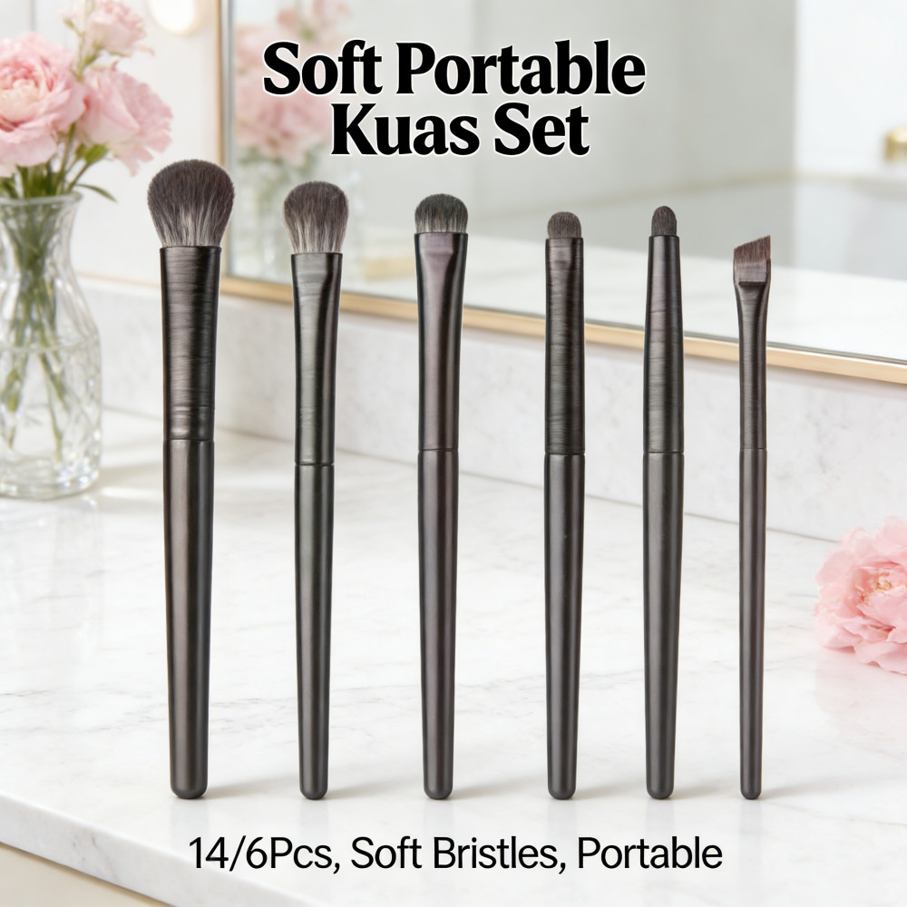 Soft Brush Set Make Up Brush Set 6Pcs/ 14 Pcs Portable