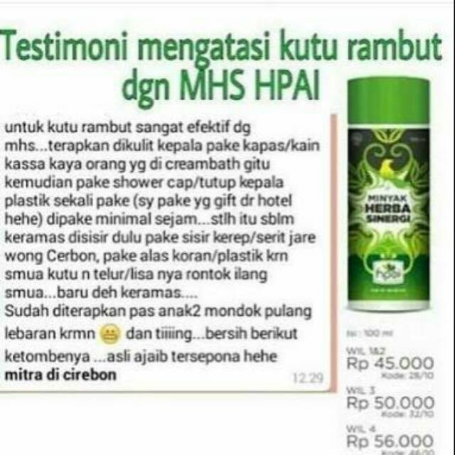 Essential Have Minyak Herba Sinerji MHS HNI HPAI | Mudah Sapu & Cepat Serap Must - Image 5