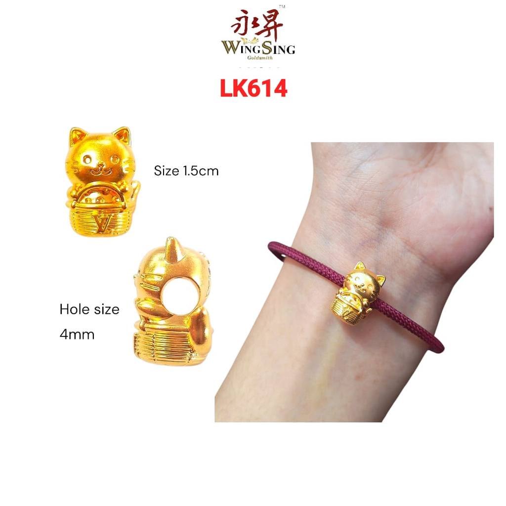 Wing Sing 916 5G Loket Kucing 916 Gold Cat Pendant 916 猫咪916黄金吊坠