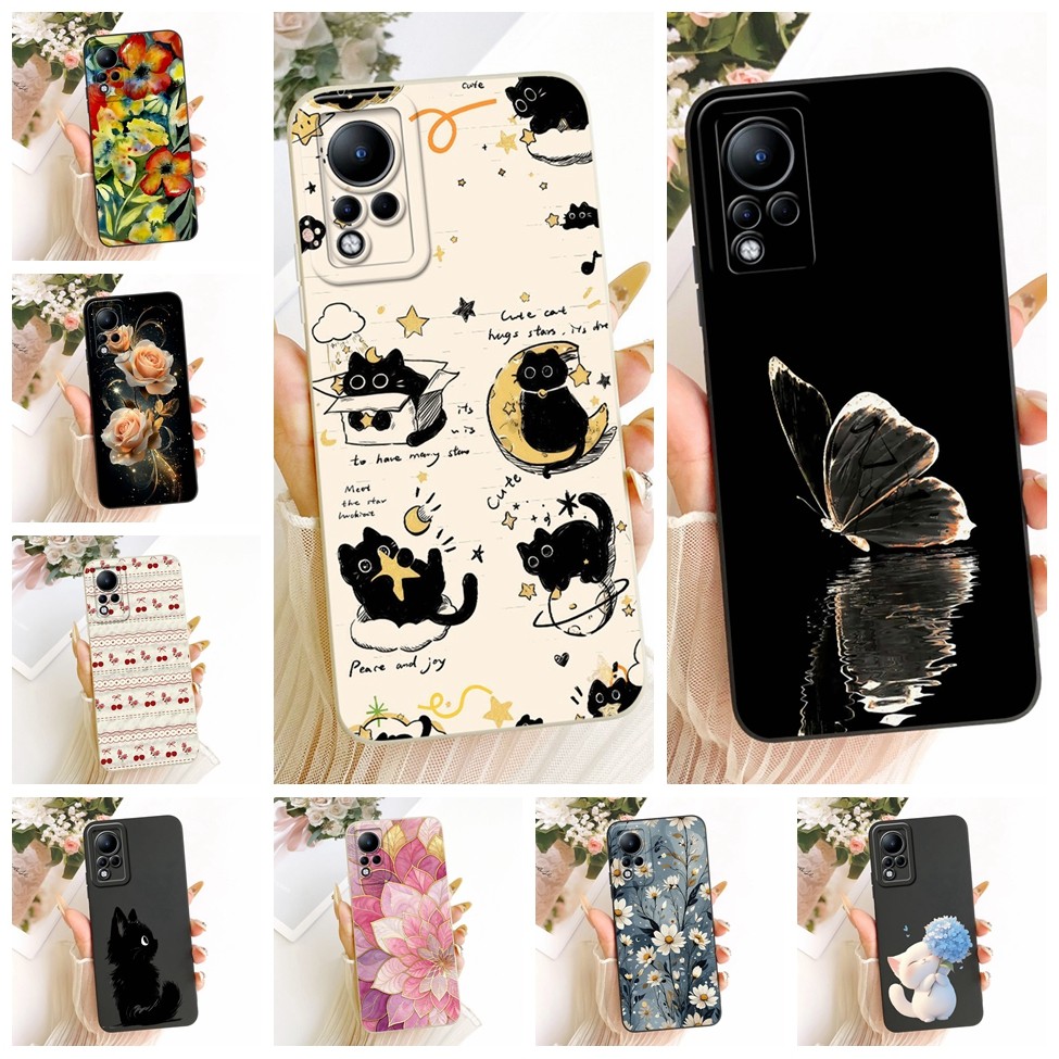 Infinix X663 X663B Casing Infinix Note 11 Cover Fashion Cartoon Cute Funny Painted Silicone Phone Case Inifnix Note 11