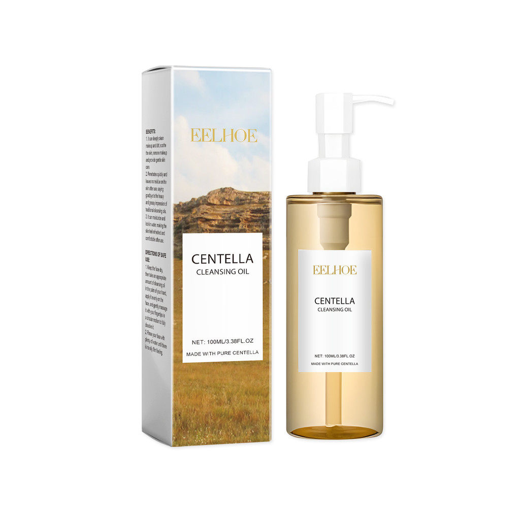 EELHOE Centella Asiatica Lightweight Cleansing Oil Refreshing Gentle Cleansing Face and Lip Makeup Remover Eye Lip Makeup Remover