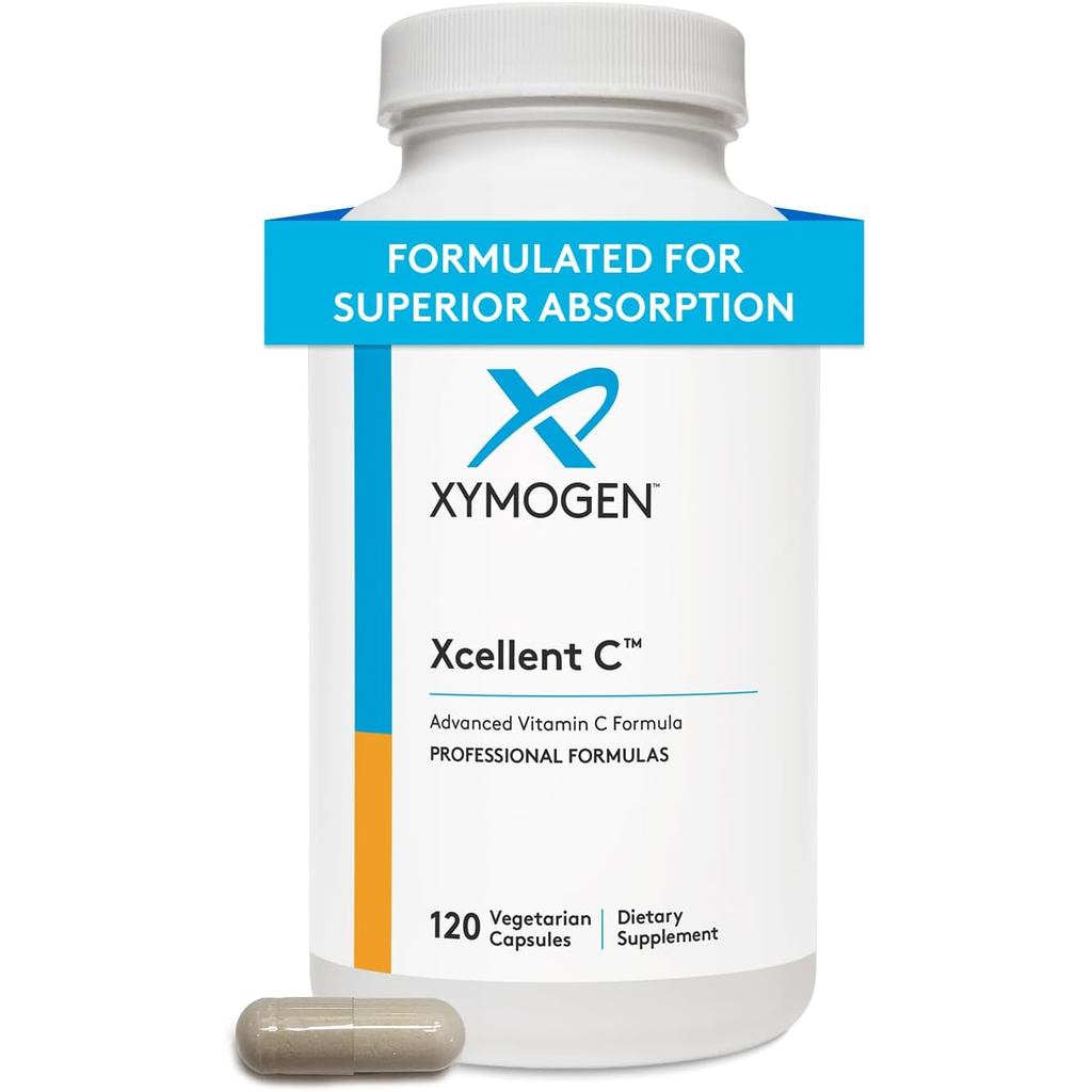 XYMOGEN Xcellent C - High Dose Vitamin C Supplement with BioPerine for Enhanced Absorption - Buffered to Minimize GI Ups
