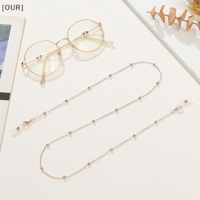 [OUR] Fashion Metal Multifunction Glasses Beaded Glasses Chain Girl Summer Beads Hangs Mask Strap Handmade Nelace Sunglasses Lanyard null