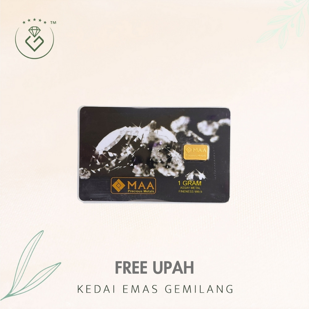 8001307 Maa 1G (Sg405709) Gold Bar (1.35Cm) (1G) [999 Gold]