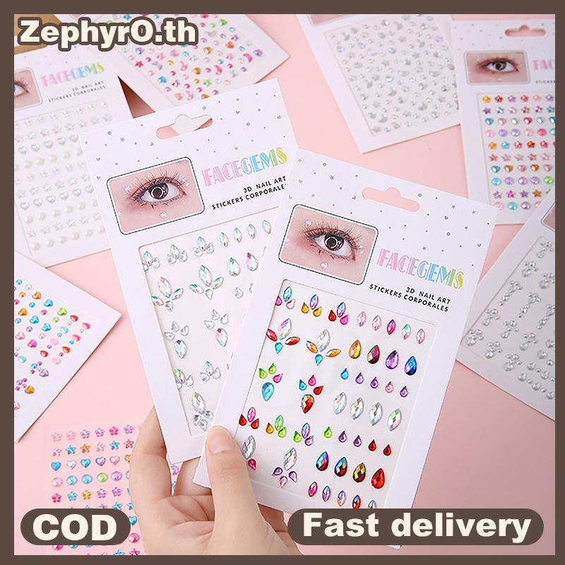 null Crystal Tattoo Stier Glitter Eyeliner Eyebrow Makeup Face Eyes Diamond Temporary Tattoo Ro Rhinestone 3D Eyeliner Stiers null