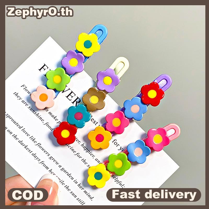 null Cute Colorful Flowers Hair Clips For Women Girls Sweet Barrettes Hairpins Fashion Hair Accessories null
