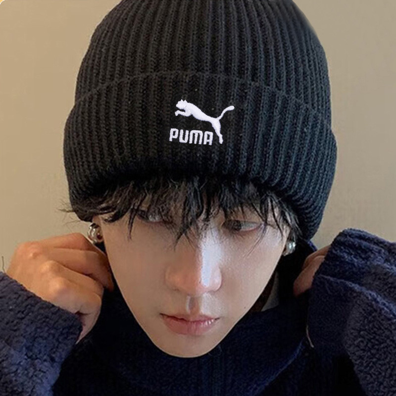 PUMA PUMA Men's Hat Women's Hat 2026 Spring Hat Sports Hat Warm Ear Protection Knitted Hat Cold Hat Wool Hat