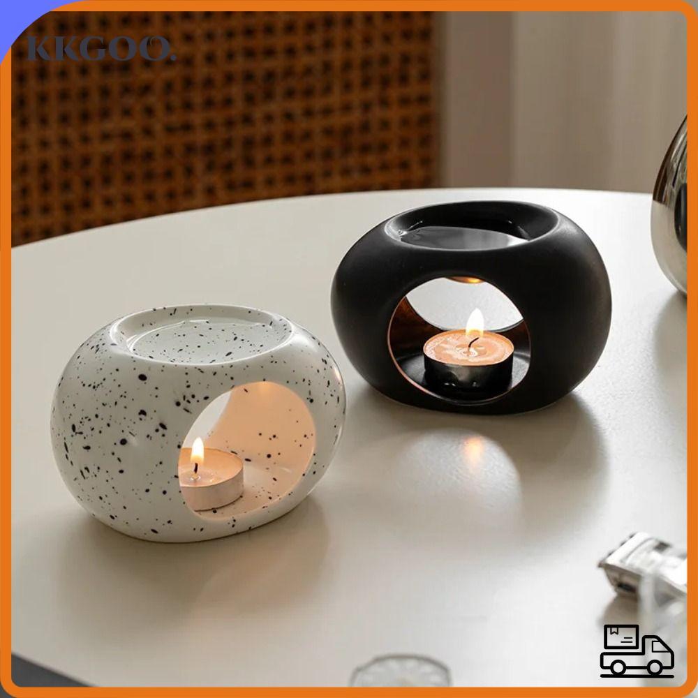 KKGOO Reed Diffuser, Essential Oil Diffuser Handcrafted Essential Oil Incense Holder, Ceramic Liquid Aromatherapy Furnace Relaxation