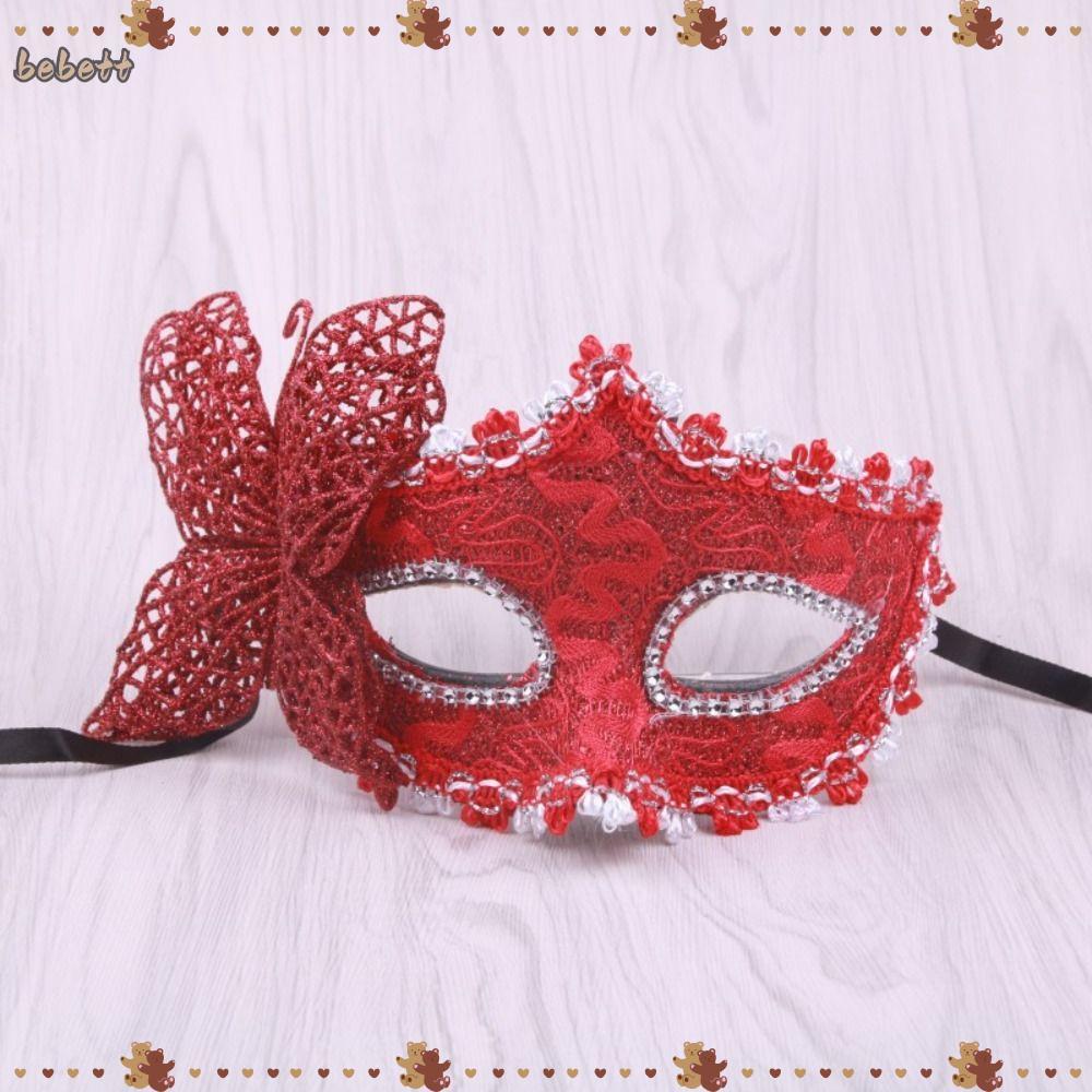BEBETTERM Mardi Gras , Sexy Lace Side Butterfly Masquerade , Half Face Fashion Party Makeup Ball Eye