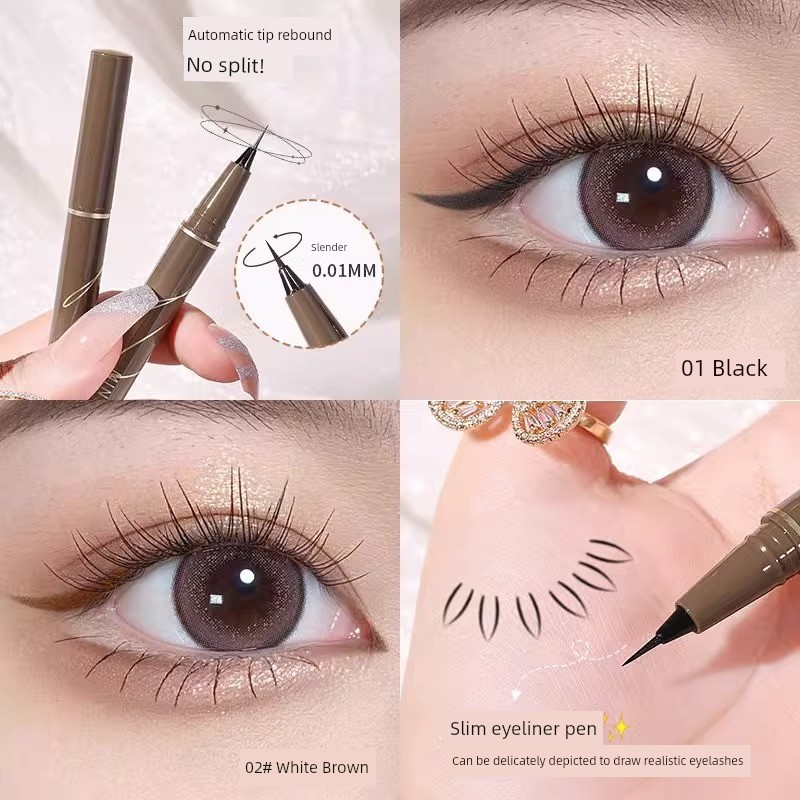 eyeliner pencil eyeliner waterproof 3 pen eyeliner cair 9.9 wanita kalis air, tahan peluh, tahan lama, pemula, pemula, eyeliner cepat kering yang sangat halus