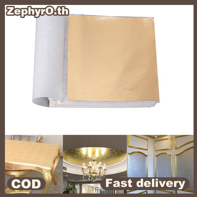 null 100 Sheets Gold Foil Leaf Gilding Handicrafts Craft Paper Decoration Tool null