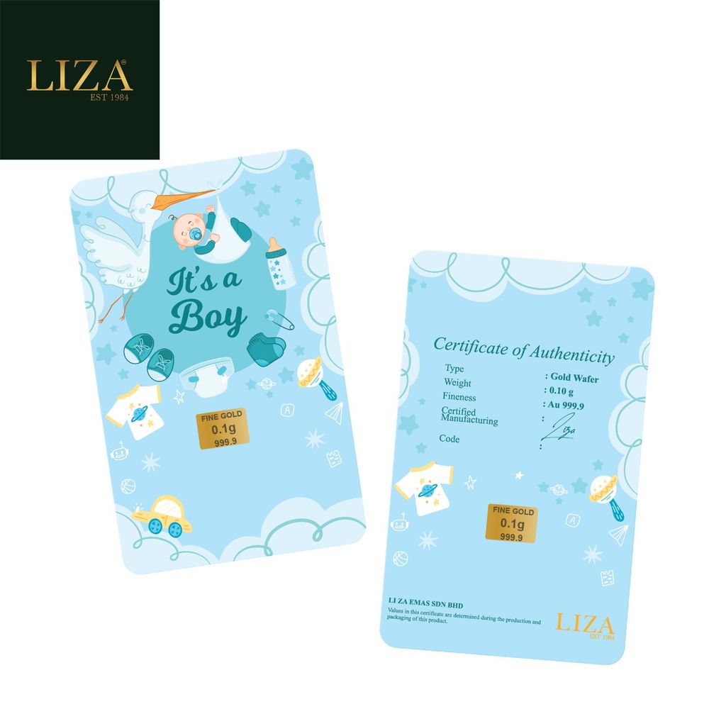 LIZA 0.10g 999.9 Gold Bar (Baby Boy)