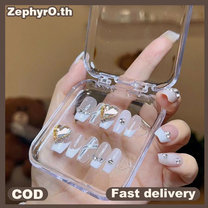 null 1 Piece New Style Nail Art Storage Box Transparent Paaging Box Nail High-end Storage Jewelry Nelace Display Gift Box null