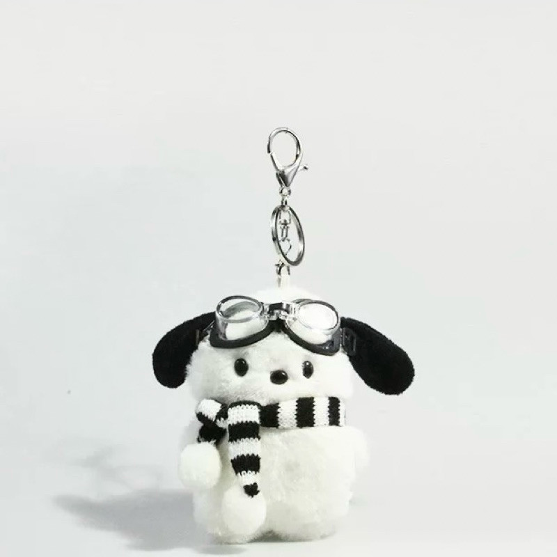 Ready Stock 14cm Pochacco keychain Cute Sanrio Plush Toy Student BackpackTote bag acccesories rantai kunci Kuromi Melody