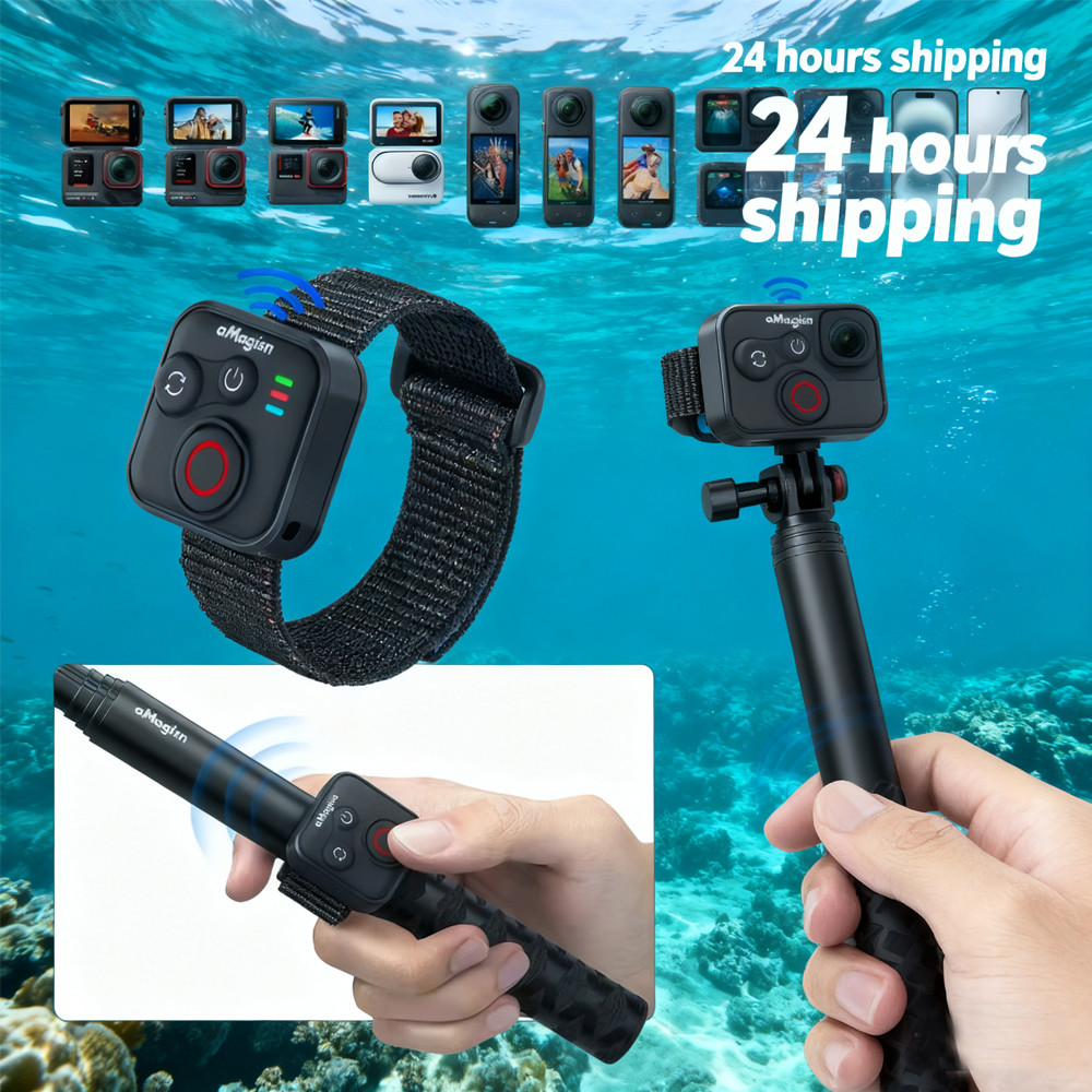 Bluetooth Remote Control for Insta360 X5/X4/Ace/Ace Pro/Ace Pro 2/Hero 13/12/11/10 for DJI Action 6/5 Pro/Action 4 Camera