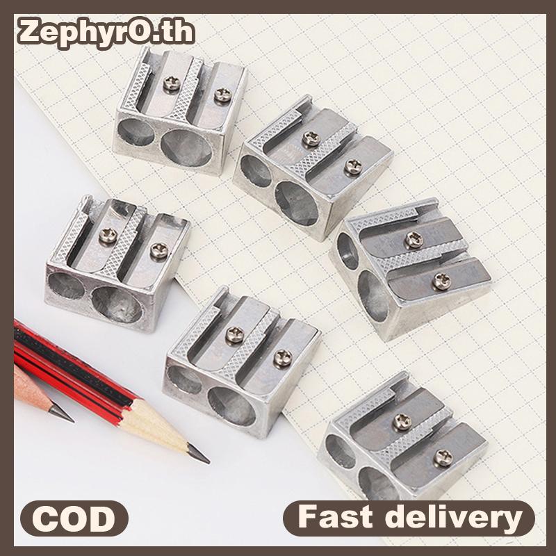 null New Reliable Metal Pencil Sharpeners Double Hole Drawing Writing Sharpener  null