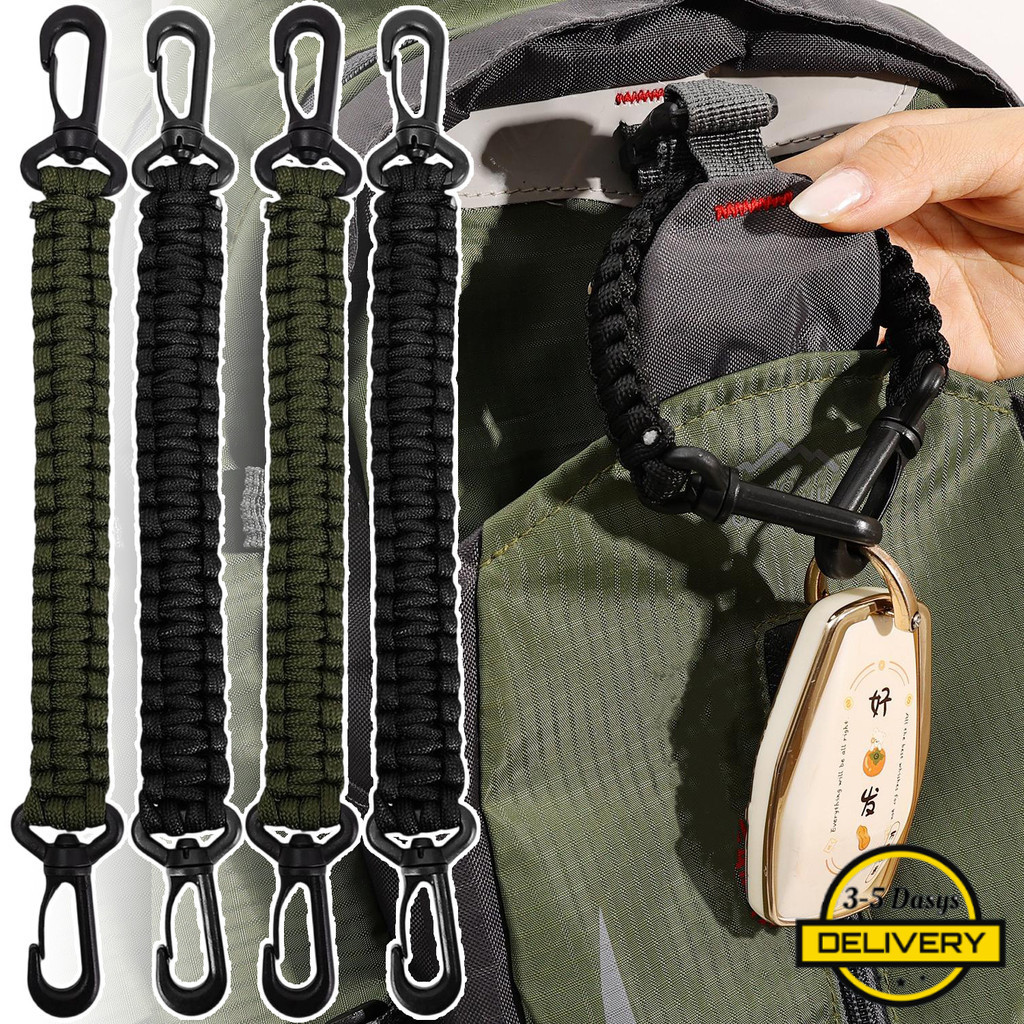 [3-5 Days Arrive] 1/2/4Pcs Multifunctional Woven Umbrella Rope | Durable 7-Core Backpack Buckle for Outdoor Hiking, Camping Gear Bundling, Key Storage Handle Accessory