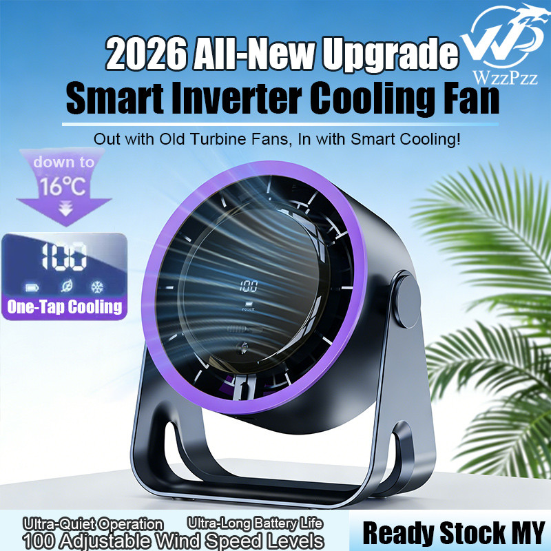 2026 New Upgrade Rechargeable Table Fan 50000mAh 100Speed Adjustable Air Circulation Fan Ultra-Long Standby desk Japan New Turbo Technology Desktop 360° Rotation Silent Fan