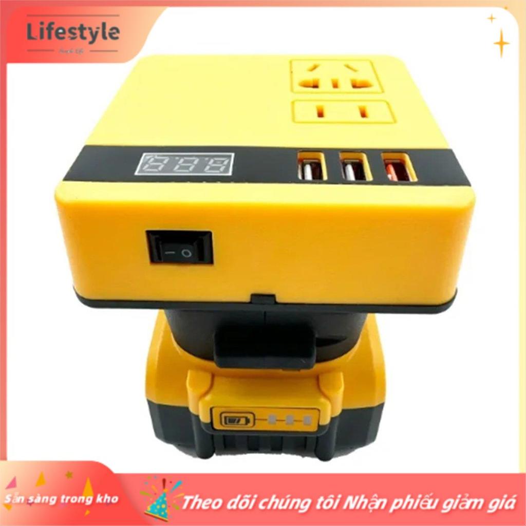 [lifestyle] Multifunction Power Inverter DC 18V to 220V Inverter Adapter Power Supply Inverter for  18V 20V Battery