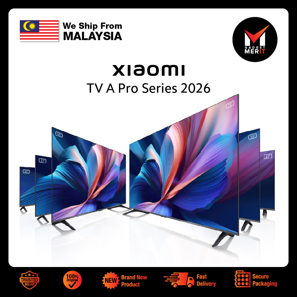 Xiaomi TV A Pro Series 2026 | Paparan QLED 4K | Dolby Audio™ | Rekaan Bezel Ultra Nipis Logam Anggun