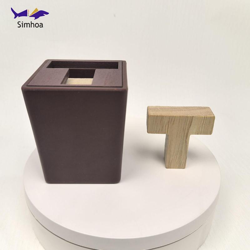 Simhoa Wooden Brain Teaser Puzzle Cube Jigsaw Logical Imagination Skills Builder Challenge for Gifts Kids Adults Creative Gift Teens