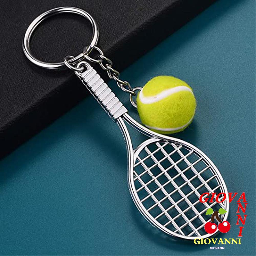 GIOVANNI Tennis Racket Keychain Cute for Teenager Car Key Chain Key Rings Pendant 6 color Tennis Ball
