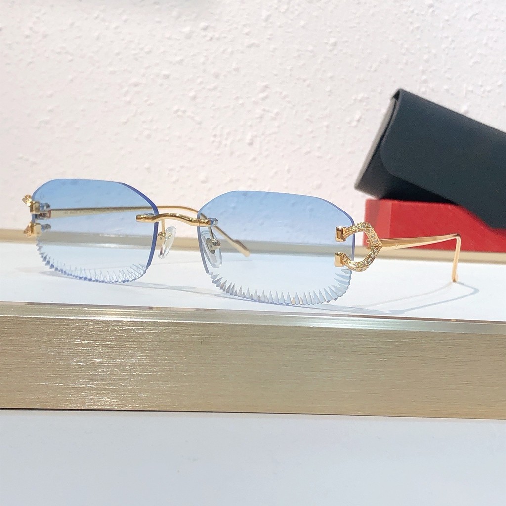 CT0797SCar Fashionable Frameless Cut Metal Sunglasses Men Women Party Party Trendy All-Match Sunglasses