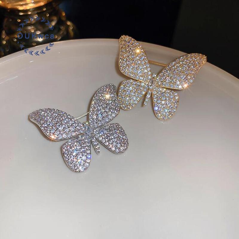 [OUK-t] Elegant Temperament Crystal Brooch Pins For Women Shiny Rhinestone Corsage Fashion Wedding Party Jewelry Best Gift new