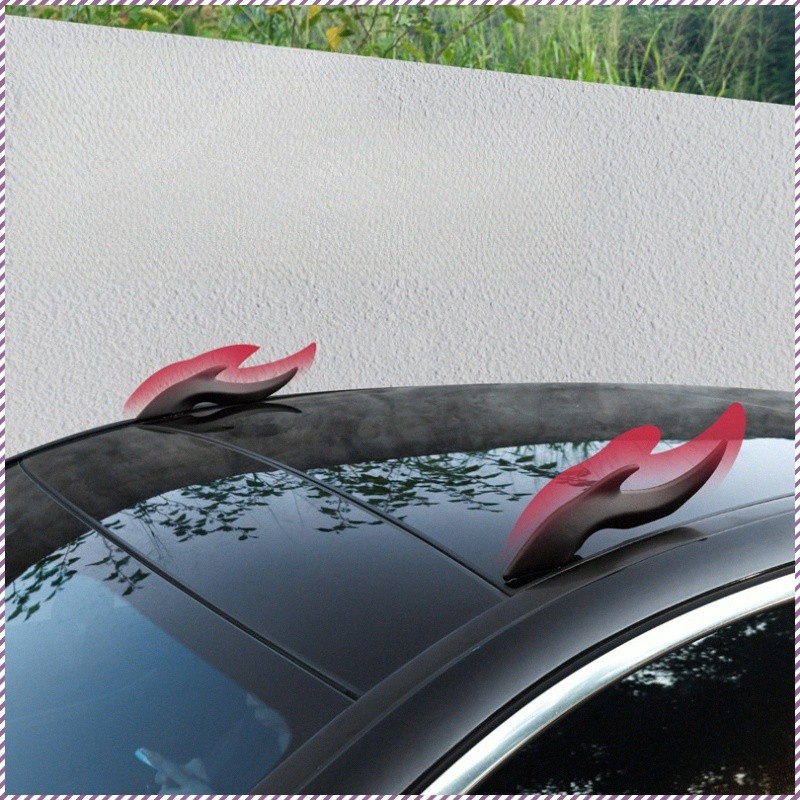 🐉 [3D Cute Design] Dragon Horn Car Sticker/3D Vehicle Roof Decoration/Antenna Topper [Easy Apply] Personalize Your Car Exterior Enhance Look Instantly For Roof And Exterior Decor (Dragon Tanduk Kereta)